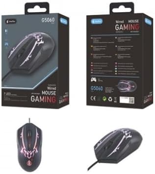 MOUSE GAMING ZIZIS G5060 Blacklight 1200 dpi / 7 LED / USB NERO - Luffy5